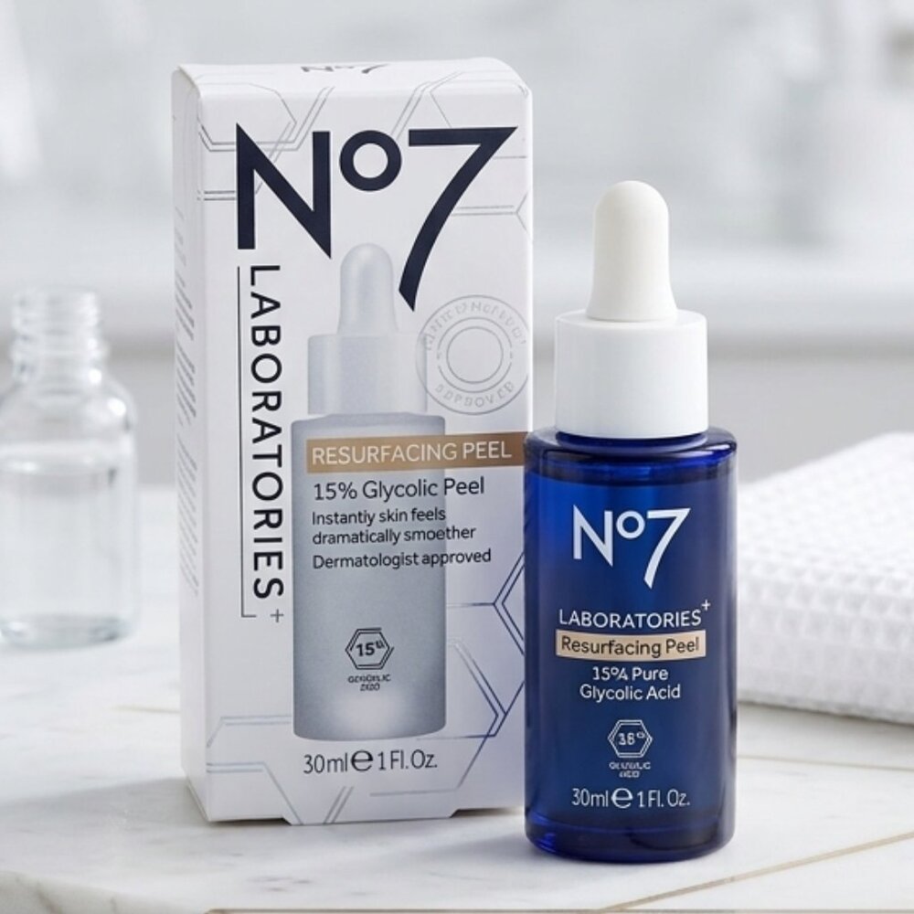 No7 Laboratories Resurfacing Peel - 15% Pure Glycolic Acid (30ml/1 fl oz) NEW